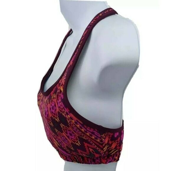 Athleta  Cayo Coco Ready to Run Bikini Top Aztec Swim Bra Watermellon - Picture 3 of 11
